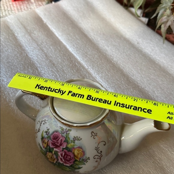 Antique Floral Teapot with Gold Accents - Picture 10 of 11